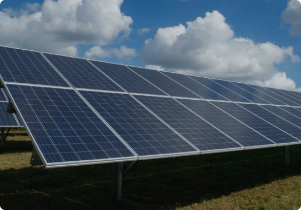 Ground-mounted solar array